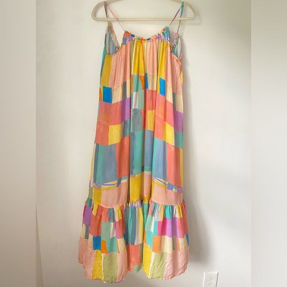 Anthropologie Dress Women’s Small Malika Gauze Maxi Dress Assorted Color Petite - Picture 5 of 11